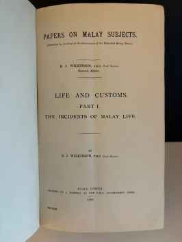 Papers on Malay subjects. Life and customs. I: The incidents&hellip;