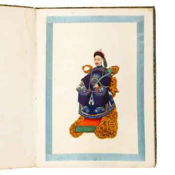 An album of 12 paintings on pith paper