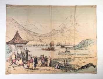 A missionary preaching to Chinese in Hong Kong.